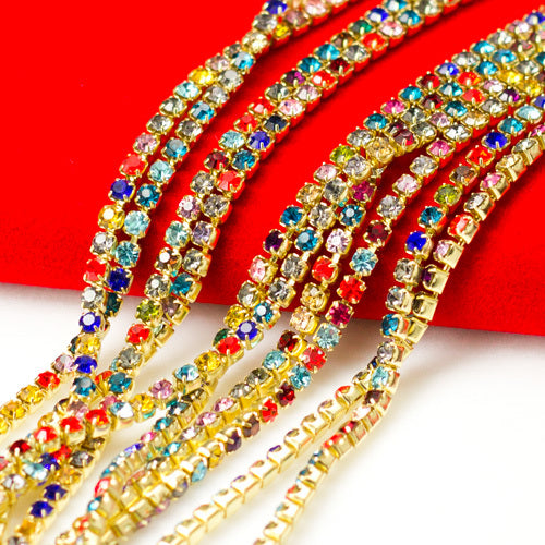 DIY Jewelry Crystal Golden Chain