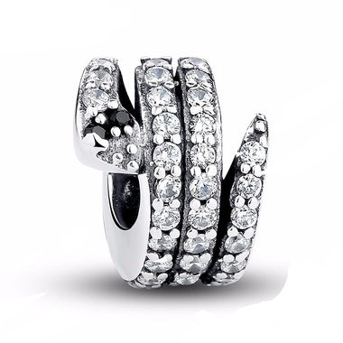 Sterling Silver Sparkling Snake Charms