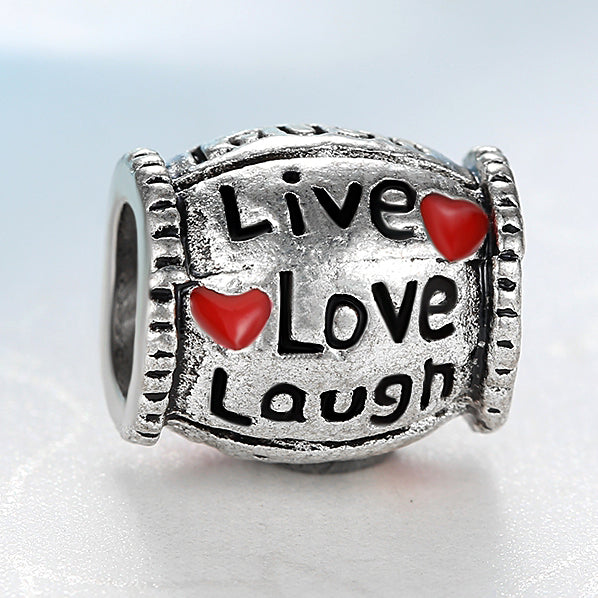 Silver Plated Bead Heart Beads