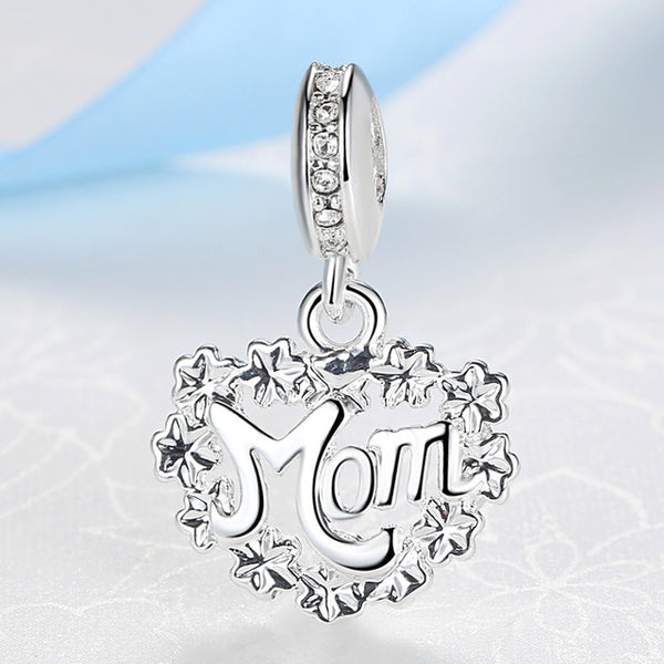 Silver Plated Bead Heart Beads