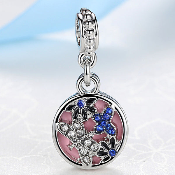 Silver Plated Bead Heart Beads